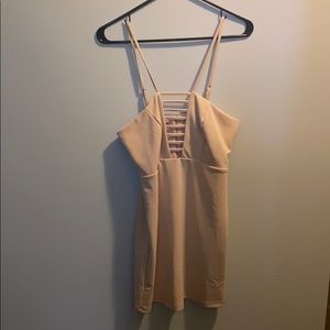 NWT F21 Nude Mini Dress with Strappy Detailing